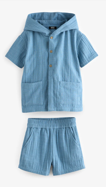 Next Hooded Shirt & Shorts Set