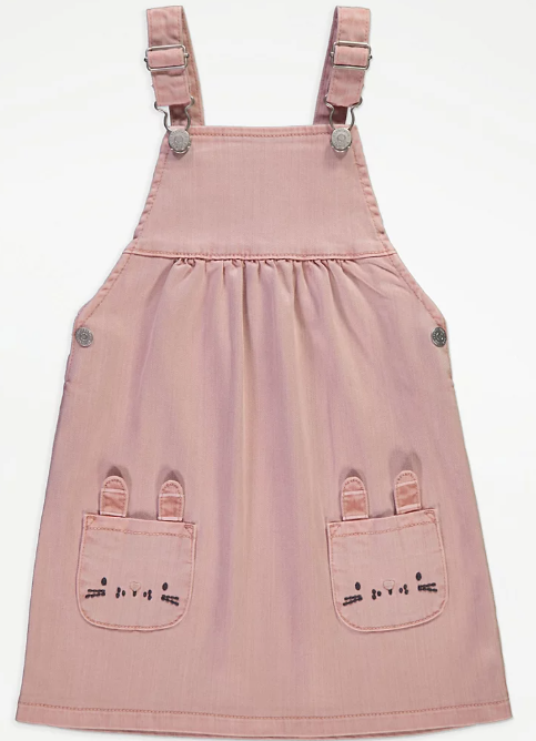 George Bunny Pinafore and Striped T-Shirt Outfit