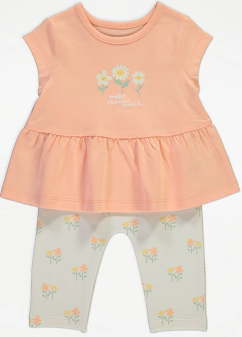 George "Happy Flower Friend" Frock & Trouser Set
