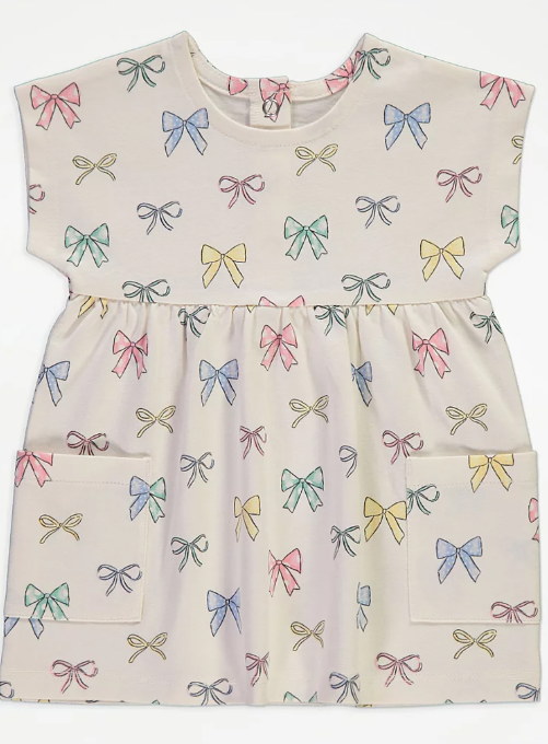 George Bow Short Sleeve Pocket Dress