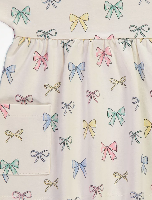 George Bow Short Sleeve Pocket Dress