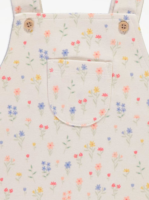 George Floral Pinafore Dress and Bodysuit Outfit