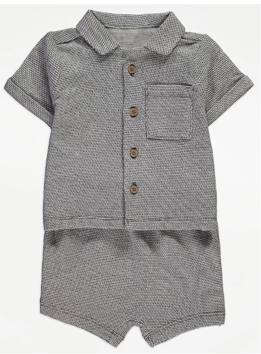 George Buttoned Shirt & Shorts Set
