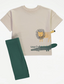 George Lion and Crocodile Shirt & Shorts Set