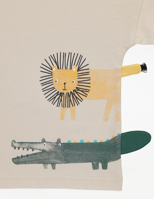 George Lion and Crocodile Shirt & Shorts Set