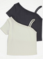 George Pack Of 2 Cropped One Shoulder Tops