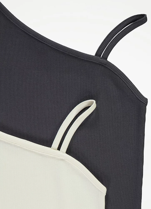George Pack Of 2 Cropped One Shoulder Tops