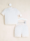 George Knitted Checked Shirt & shorts Set