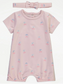 George Cherry Print Romper and Headband Set
