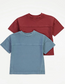 George Washed Exposed Seam Pack Of 2 T-Shirts