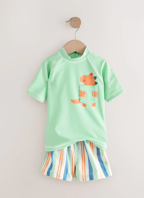 Next Green Dino Swim Wear Set