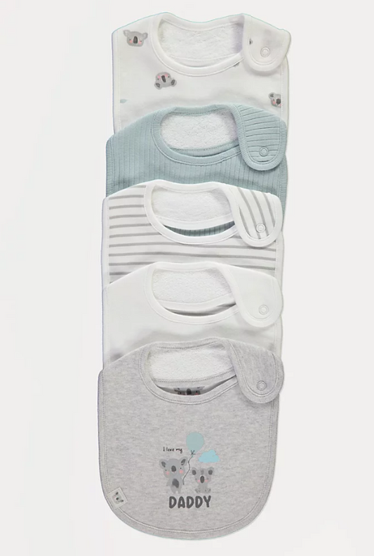 George Pack of 5 Koala Bear Bibs