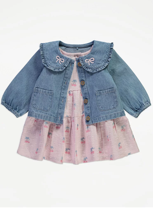 George Cherry Frock & Denim Jacket