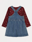 George Floral Top and Denim Pinafore Dress Outfit