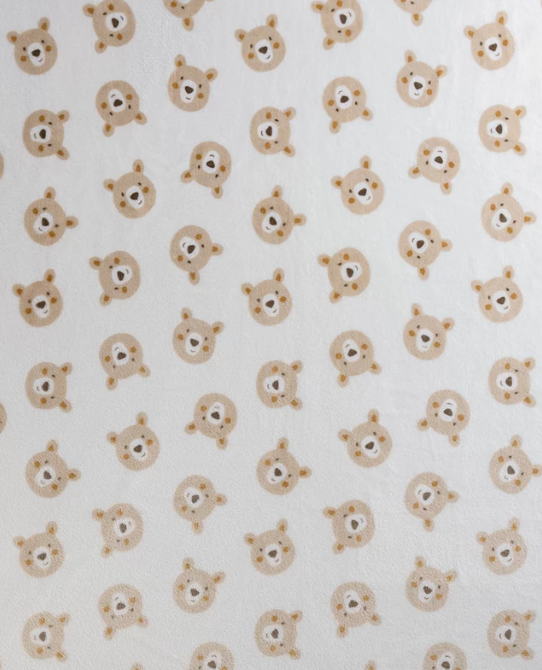 George Natural Bear Print Fleece Blanket