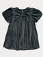 George Bow Glitter Short Puff Sleeve Dress