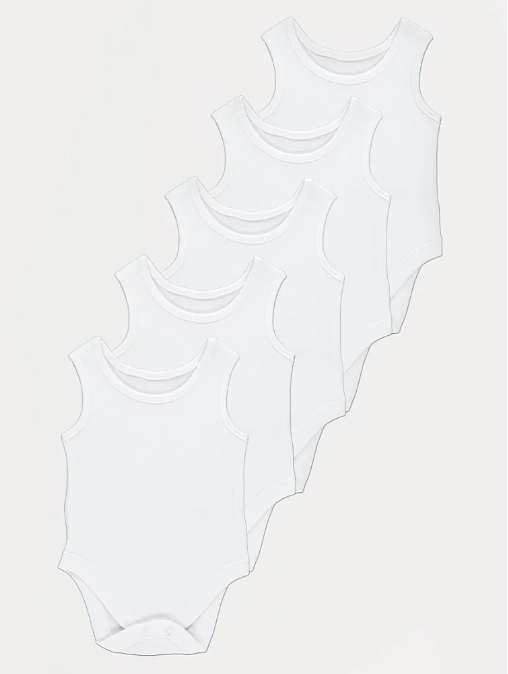 George Pack of 5 Sleeveless Bodysuits