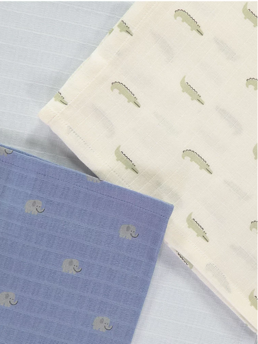 George Pack of 3 Safari Muslin Squares