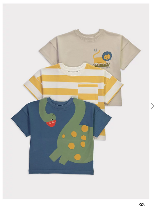 George pack of 3 Print T-Shirts