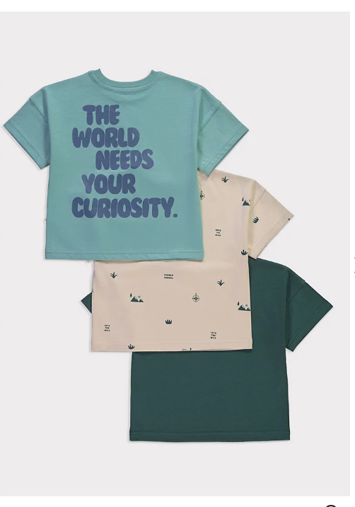 George "Time for an adventure" pack of 3 T-Shirts