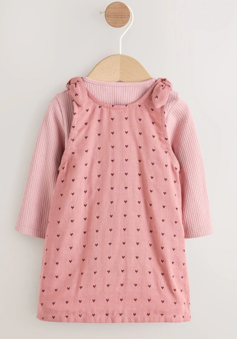 Next Pinny Dress & long Sleeves Bodysuit 2 Piece Set