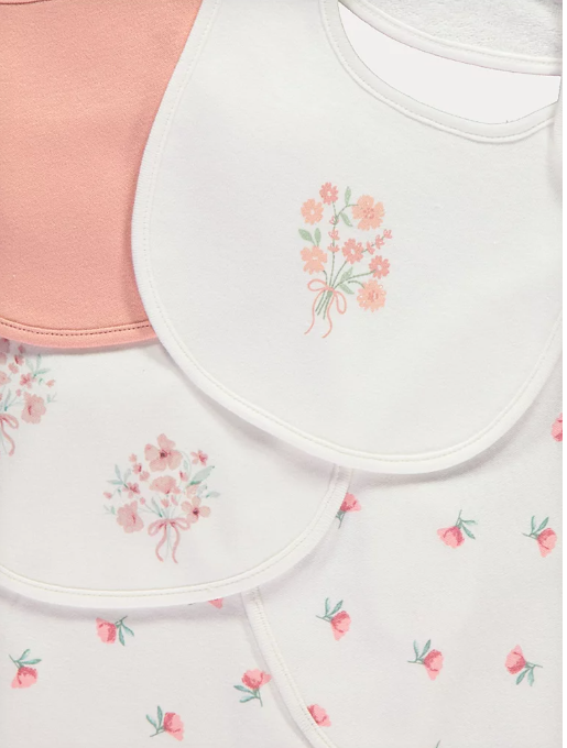 George Floral Pack of 5 Bibs