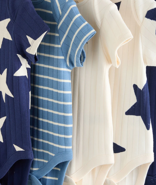 Next Pack of 5 Star Print Bodysuits