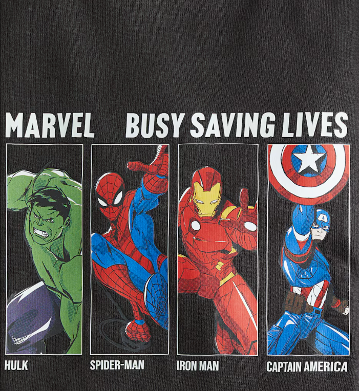 H&M "Marvel Busy Saving Lives" Shirt & Trouser Set