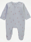 George Pear Print  Zip Fasten Wadded Sleepsuit