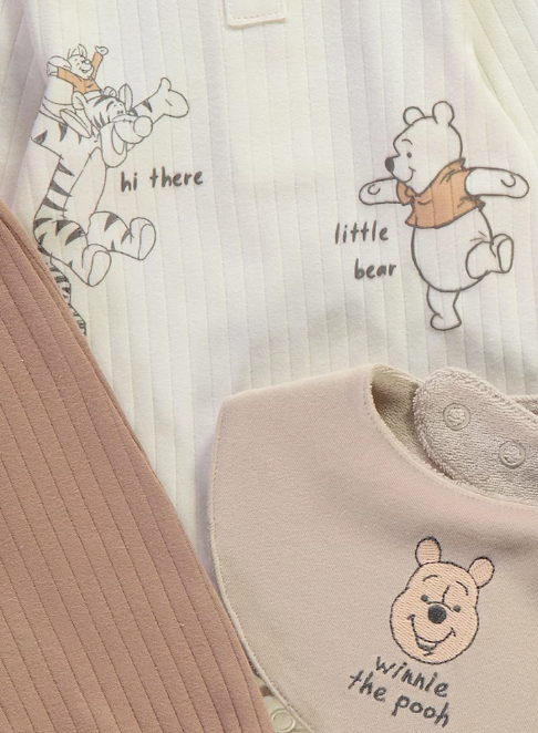 George Winnie The Pooh Bodysuit Leggings and Bib Outfit