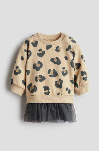 H&M Tulle-Skirt Sweatshirt Dress