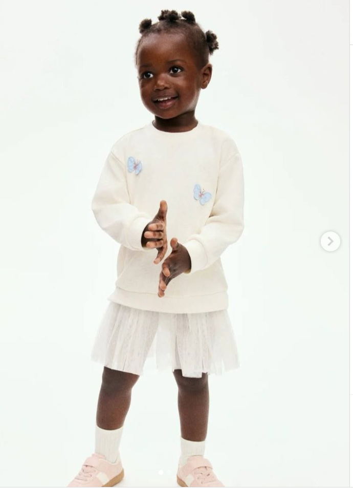 H&M Tulle-Skirt Sweatshirt Dress