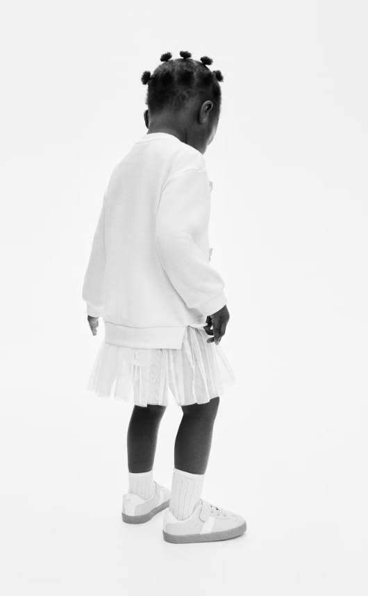 H&M Tulle-Skirt Sweatshirt Dress