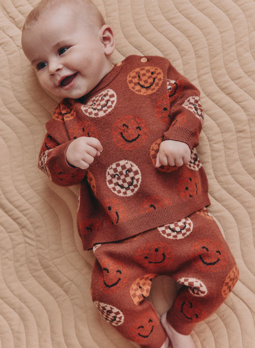 Next Smiley Knitted Shirt and Trouser Set