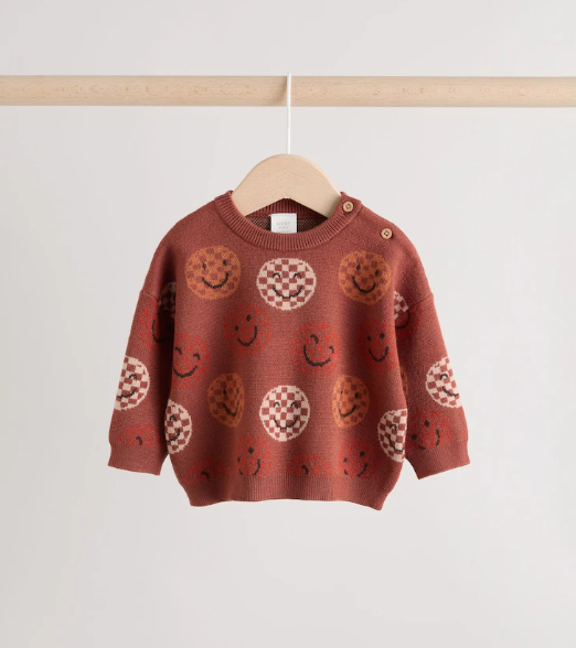 Next Smiley Knitted Shirt and Trouser Set