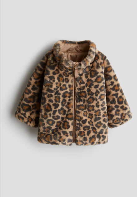 H&M Patterned Fluffy Jacket