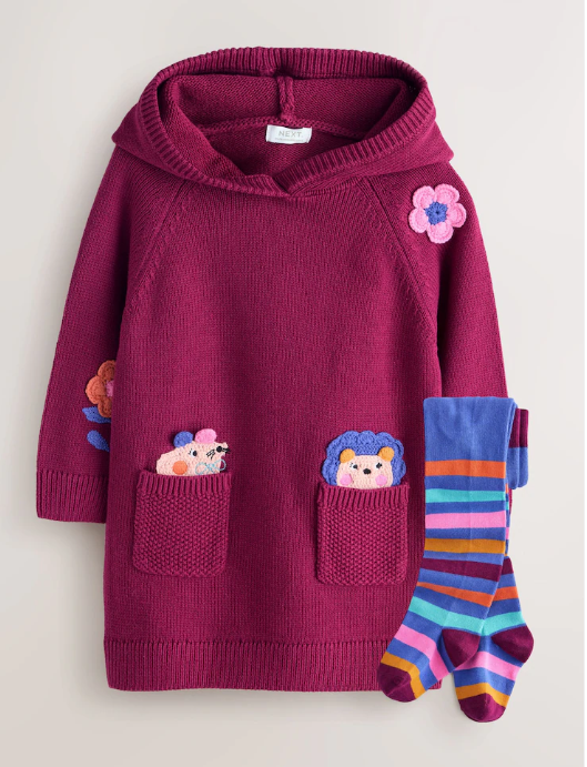 Next Pocket Jumper Dress with Pocket with Leggings