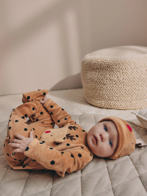 Next Velour Sleepsuit with Cap