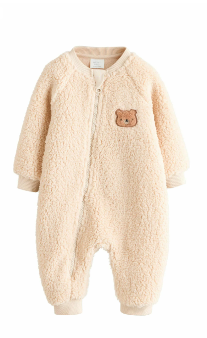 Next Bear Face Sherpa Sleepsuit
