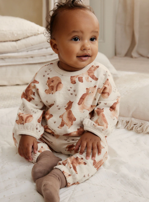 Next Bear Print Shirt and Trouser Set