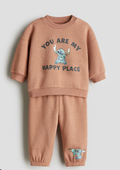 H&M "You Are My Happy Place" Sweat Shirt & Trouser Set