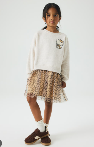H&M Tulle-Skirt Sweatshirt Dress