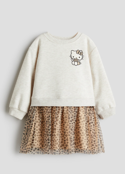 H&M Tulle-Skirt Sweatshirt Dress