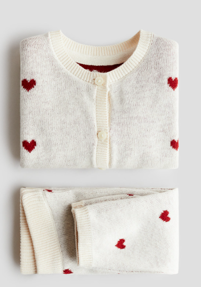 H&M Knitted Shirt & Trouser Set