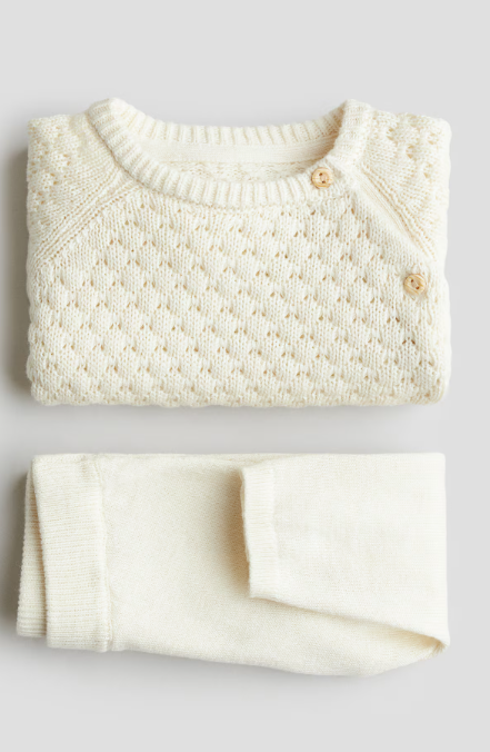 H&M Knitted Shirt & Trouser Set