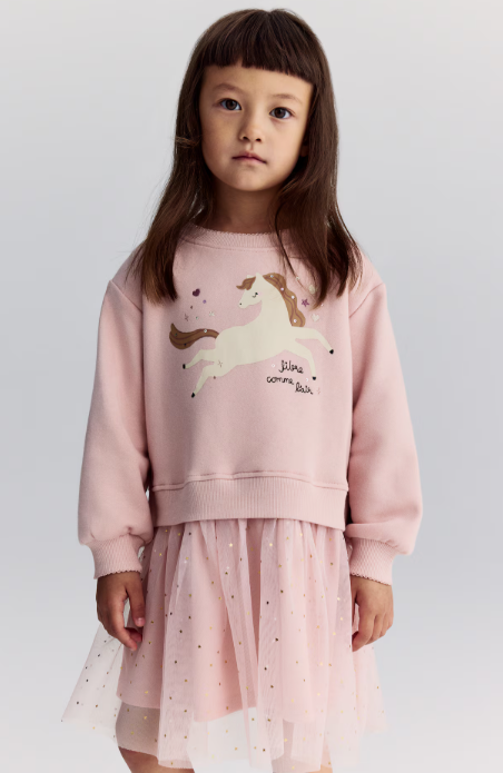 H&M Sweat Dress with Tulle Skirt