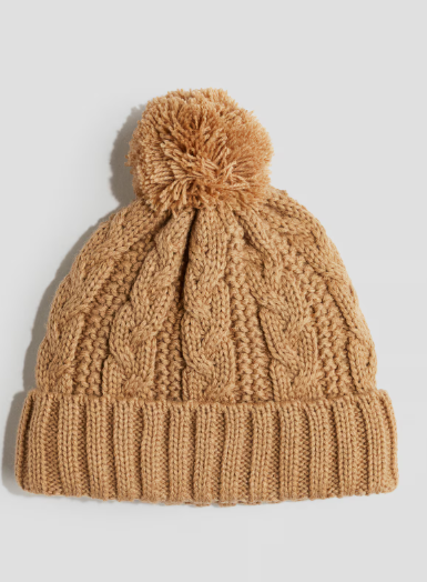 H&M Lined Cable-Knit Beanie