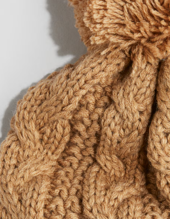 H&M Lined Cable-Knit Beanie