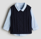 H&M 2pc Shirt and Sweater Vest Set