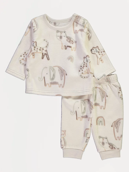 George Safari Fleece Shirt & Trouser Set